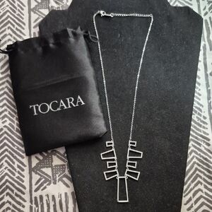 Tocara Silver Stainless Geometric Necklace (J62)